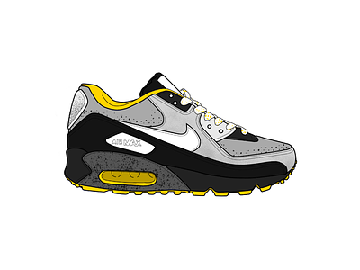 Nike Air Max - Asphalt air max coloring drawing illustration ipad nike pattern procreate running shading shoechallenge shoes textures