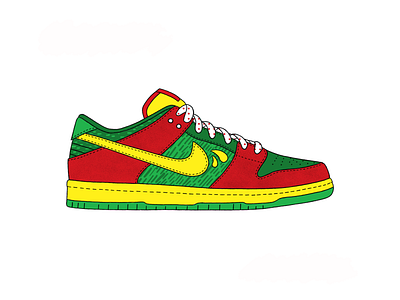 Nike SB Dunk Low - Sun Drop colorize dunk illustrate illustration ipad low top nike pattern patterns procreate shoe shoes soda sun drop