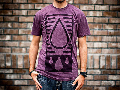 Inkefx - Ration american apparel illustration ink inkefx linocut plum purple ration stamp tshirt