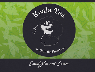 Koala Tea - A play on words branding design flat illustration logo typography