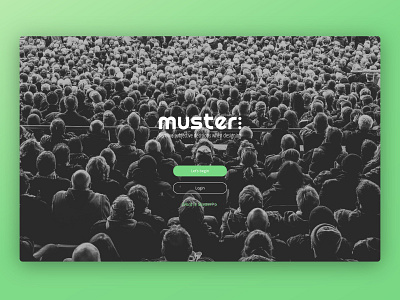 Muster Login Page branding design logo ui website