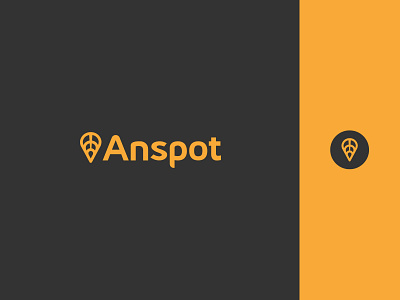 Anspot app branding design giveaway icon leaf location app logo plants tack typography ui