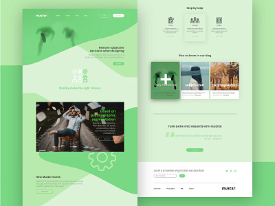 Muster Landing about dashboard data design desktop desktop design insights landing design landing page research tool ui user ux web website