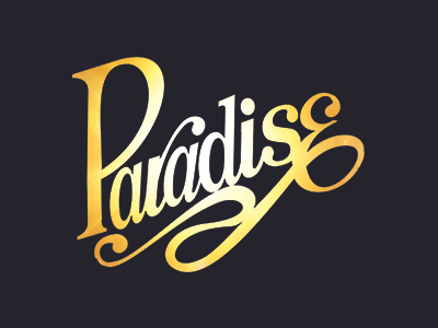 Paradise Logo design island jamaica logo paradise typography