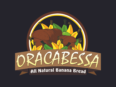 Oracabessa banana design food illustration jamaica logo
