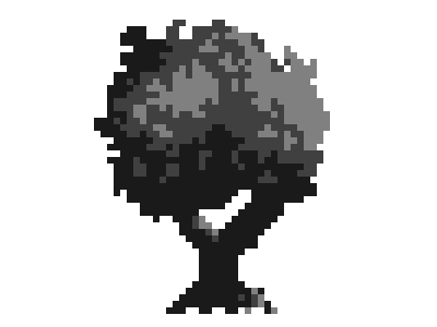 Pixel Tree art beginner pixel tree