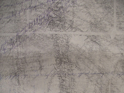 Writing On Canvas 04 ballpoint ballpoint pen blue canvas carbon drawing paper pencil pencil drawing