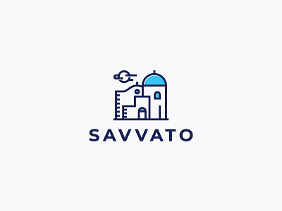 savvato attractive branding design flat greece greek logo minimalist modern santorini simple vector