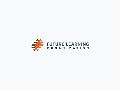 Future Learning abstract clean data education flat learning learning app learning management system learning platform logo minimalist modern organisation share sharing simple transform transformation