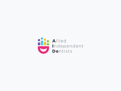 AIDe abstract branding clean community dentist dentist logo dentistry flat logo minimalist modern organisation simple smile