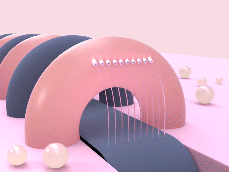 Satisfying abstract 3D animation for relaxation in Cinema 4D by Karina  Mikhailova on Dribbble