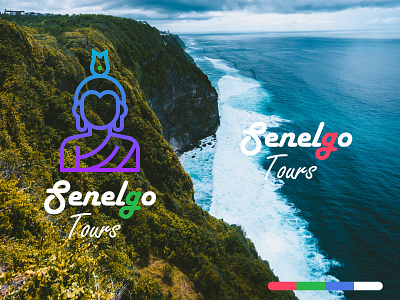 Senelgo Tours Logo brand identity buddha grass logo nature sea srilanka tourism