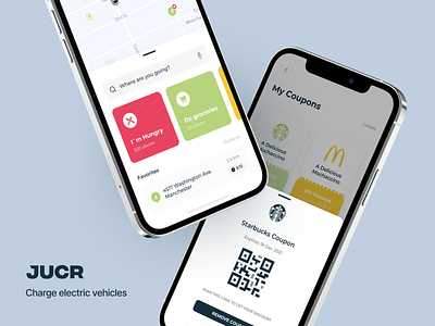 JUCR - Electric vehicle - mobile app app application b2c charge charging car electric cars ios mobile product design tesla transportation ui us user experience user inteface ux vehicle visual interface