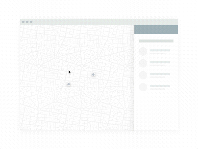 Map animation maps principle gif card animation wireframe selection interaction prototype map