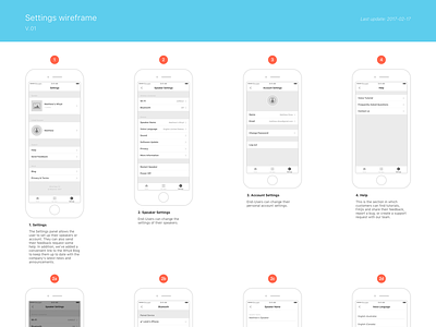 Settings Wireframe app documentation feedback interaction iphone layout process settings ux wireframe