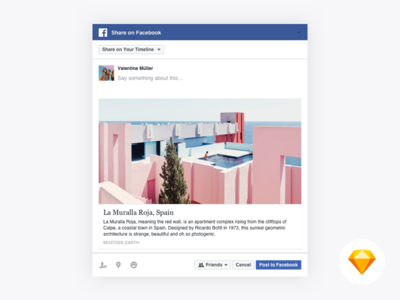 Facebook Web Share Dialog Sketch Resource
