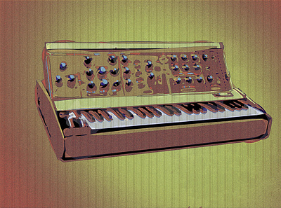 moog audio illustration moog shunte88 vector