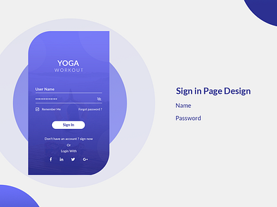 Sign in Page Design animation app branding design icon illustration logo typography ui ux web