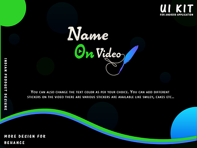 Ui Kit For Android Name On Video Indian Application app branding design icon illustration logo type typography ui ux