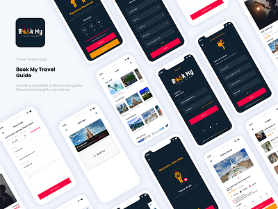 Ui Design Book My Travel Guide app book booking branding design guide icon illustration lests ui logo travel travel app ui uidesign updatedesign vector web