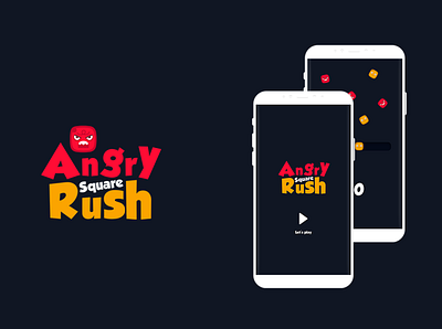 Angry Square Rush Shot 1 animation app branding design game icon illustration illustrator logo typography ui ux vector