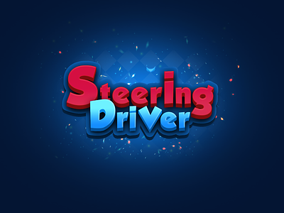 Steering Driver Game UI Title animation app brand branding design games icon illustration illustrator logo typography ui ux vector website