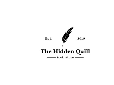 The Hidden Quill Bookstore branding design icon illustration logo ux vector