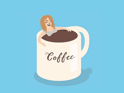 Coffee gal bliss coffee girl illustration vector