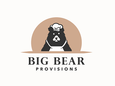 Big Bear Provisions adobe illustrator bear big chef illustration logo small business