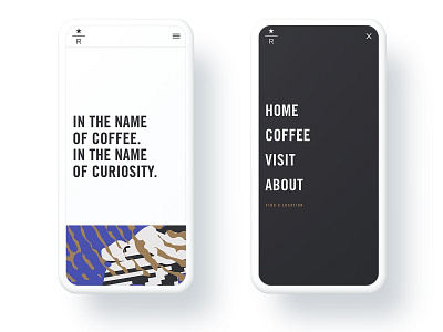 Starbucks Reserve design flat mobile ui web