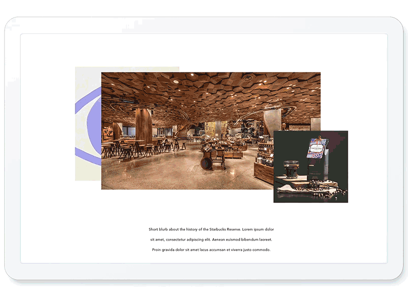 Starbucks Reserve design motion web