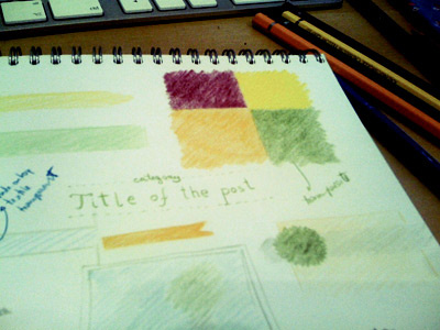 Some ideas for my sister's blog blog colour paper pencil sister web