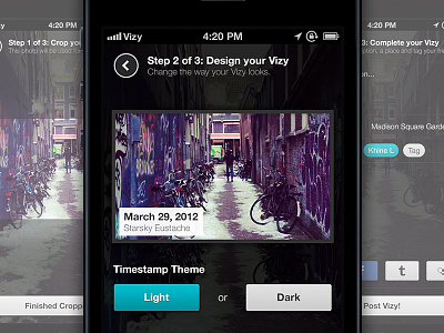 Timestamp dark interface ios iphone theme ui user user interface ux