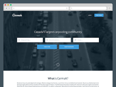 Carpool Search / Homepage carpool home homepage ride share search searching