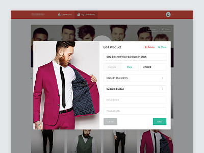 Edit Product Lightbox admin edit fashion forms lightbox options preferences web