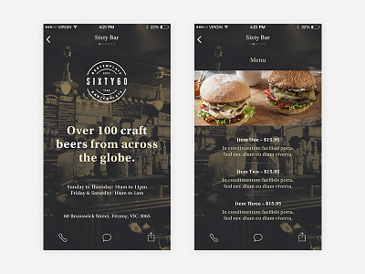 Business Directory Template beer burgers business directory hipster ios iphone retro template vintage