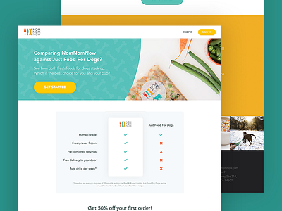 Dog Food Landing Page 🐶 by Callum Chapman for Circlebox Creative on ...