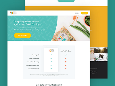 Dog Food Landing Page 🐶 colourful dog food interface design landing page marketing ui ui design user interface