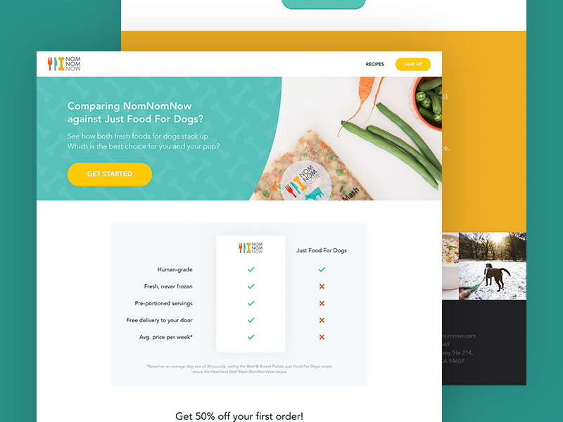 Dog Food Landing Page 🐶 interface design ui design user interface dog food landing page ui colourful marketing