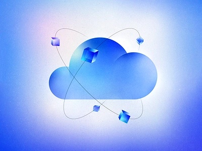 Cloud Technology Illustration abstract artwork cloud cloud computing clouds concept data database design gradient grain texture graphics illustration infographic infrastructure kubernetes server service technology vector