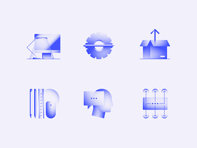 Alpha Icons Dark Version / Products Related abstract branding business clean computer concept design flat glass gradient illustration imac logo management product studio symbol transparent ui vector