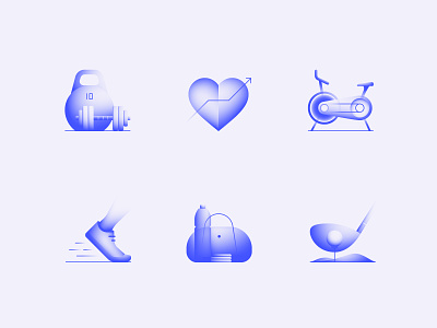 Alpha Icons Dark Version / Fitness Related
