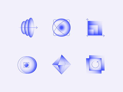 Alpha Icons Dark Version / Abstract Elements 3d abstract arrow clean clear concept crystal design flat gradient icon icons illustration logo pseudo set transparent ui update vector