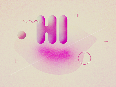 Hello Dribbble! abstract debute design dribbble first shot flat gradient hello illustration vector