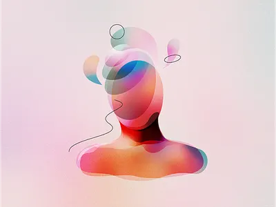 Lost in Reflection abstract art artwork color colorful concept creative design flat gradient human illustration meditation mental mind surreal thoughts vector vibrant visual