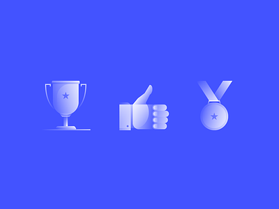 Alpha Icons / Achievements abstract achieve achievement award business concept design flat gradient hand icon illustration like medal prize set simple symbol thumbs up vector