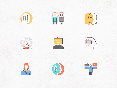 Futuro Next Icons / Human Pack abstract business character concept design flat human icon icons illustration logo man mental metaphor person set simple symbol vector woman
