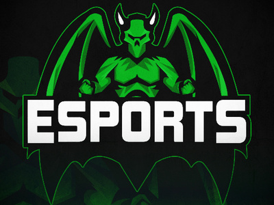 Demon team logo design illustration logo