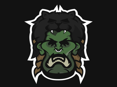 Orc logo design illustration logo