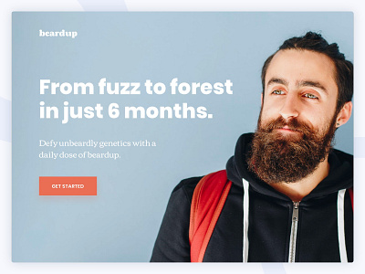 Beardup Landing Page Concept branding design landing page web design